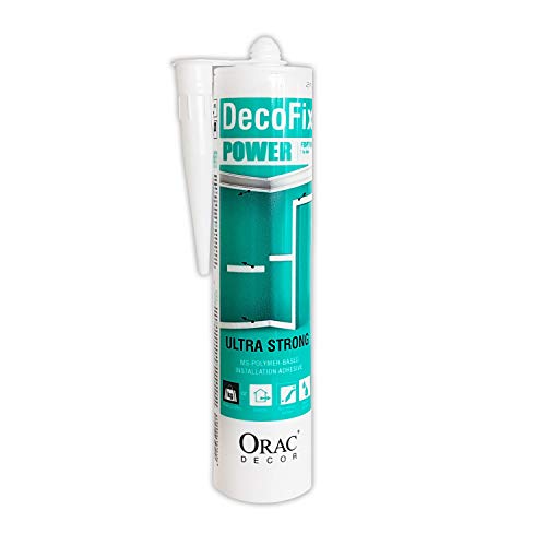 Montagekleber für Zierleisten im Außenbereich und Feuchträumen Orac Decor FDP700 Kleber DecoFix Hydro Kartusche 290 ml von Orac Decor