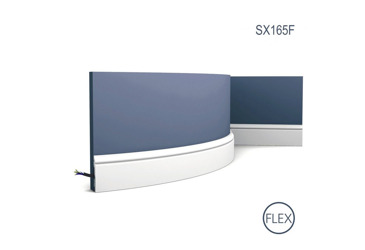 Orac Decor Flexprofil SX165F (Profilleiste, 1-St., Flexible Sockelleiste, Stuckleiste, Zierleiste, 2 m), weiß, vorgrundiert von Orac Decor