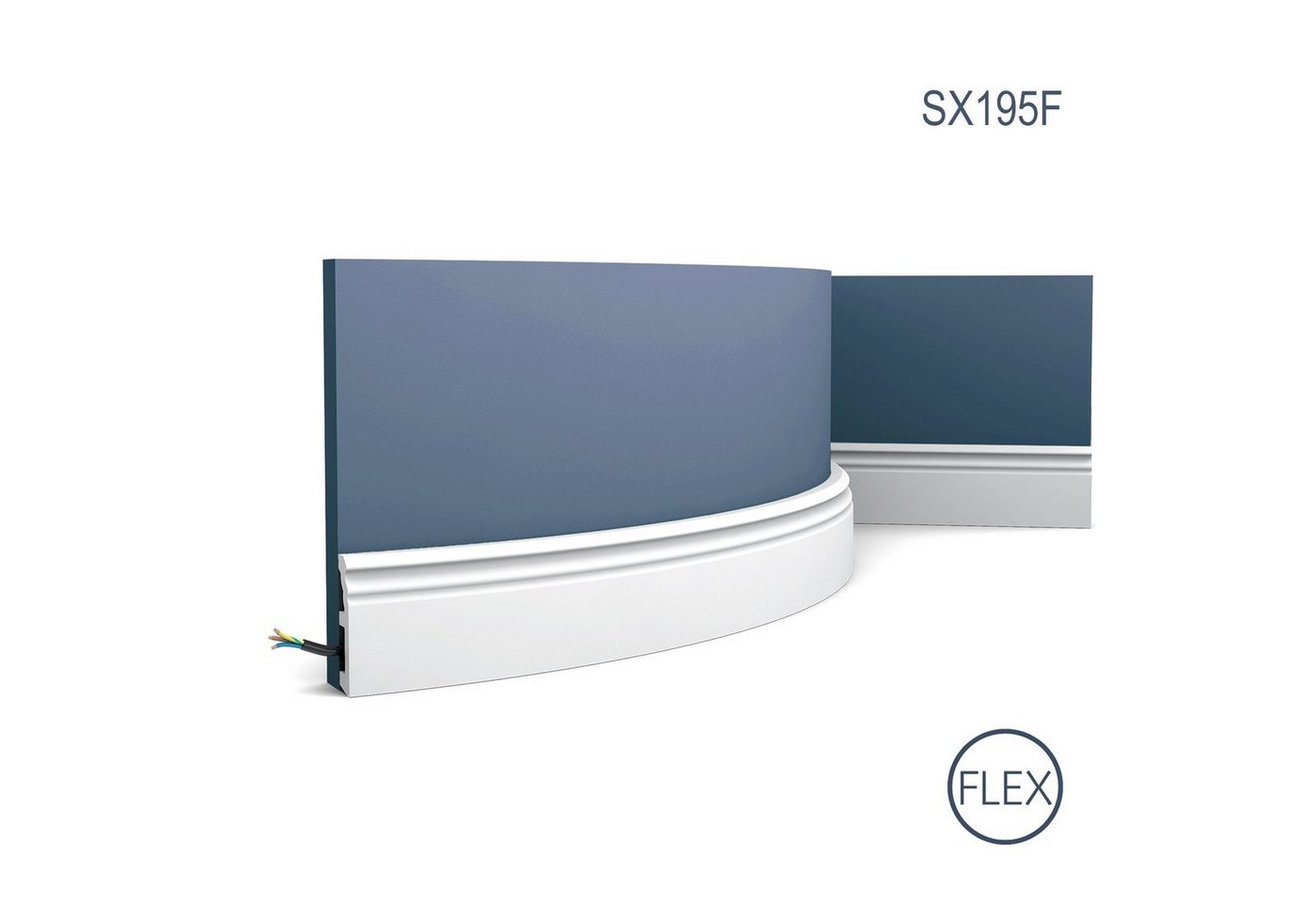 Orac Decor Flexprofil SX195F (Profilleiste, 1-St., Flexible Sockelleiste, Stuckleiste, Zierleiste, 2 m), weiß, vorgrundiert von Orac Decor