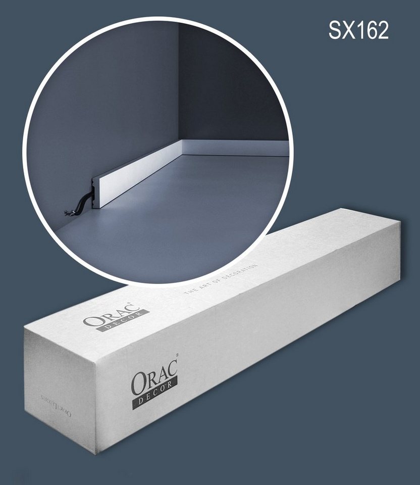 Orac Decor Sockelleiste SX162-box, L: 7200 cm, H: 4 cm, 1 Karton Leisten-SET, 36-St. von Orac Decor