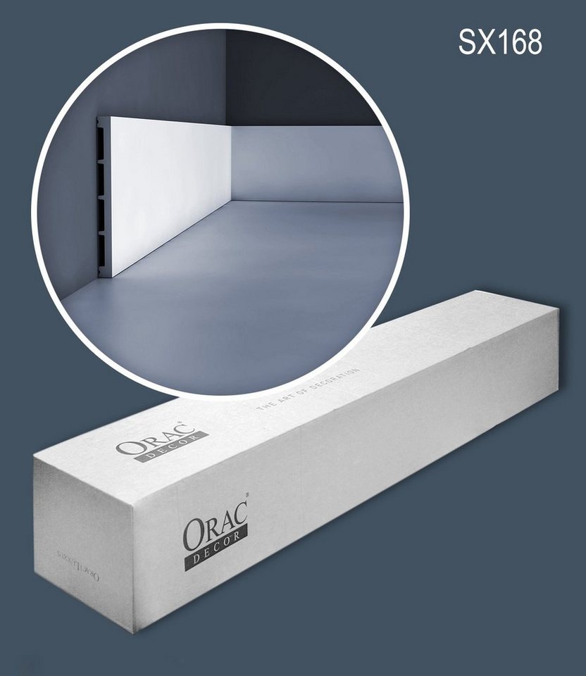 Orac Decor Sockelleiste SX168-box, L: 3400 cm, H: 15.1 cm, 1 Karton Leisten-SET, 17-St. von Orac Decor