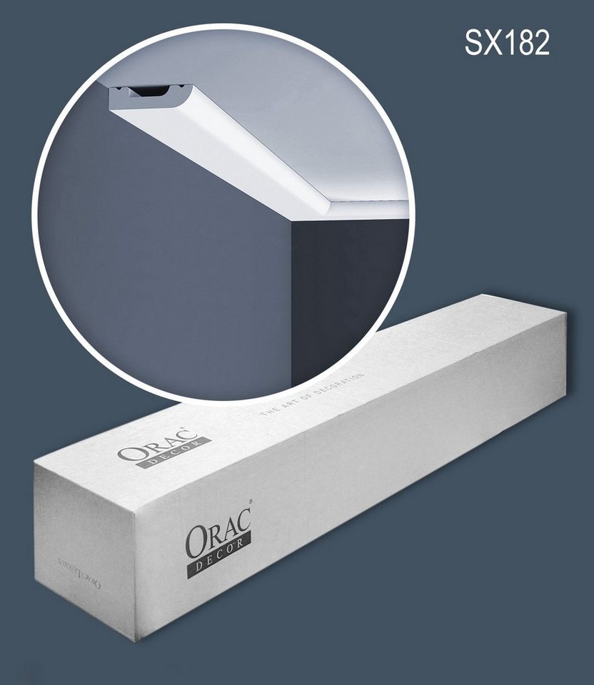Orac Decor Sockelleiste SX182-box-10, L: 2000 cm, H: 5 cm, 1 Karton Leisten-SET, 10-St. von Orac Decor