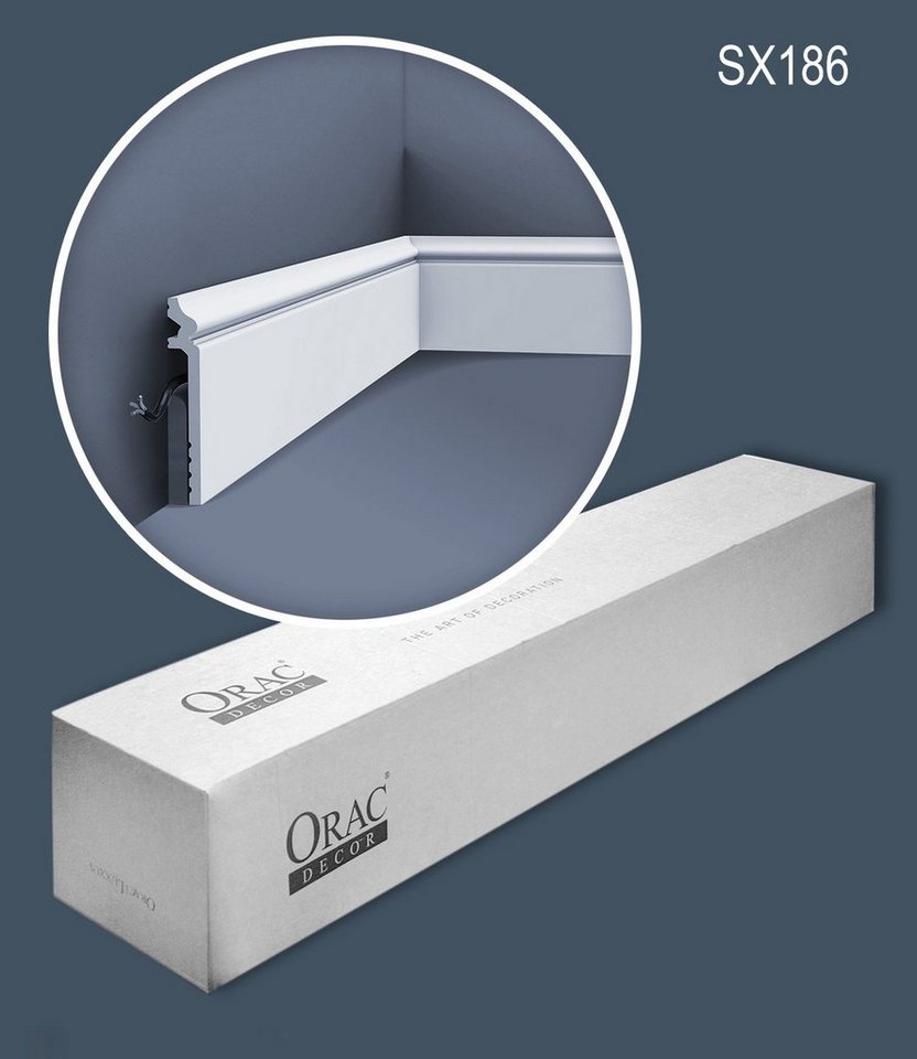 Orac Decor Sockelleiste SX186-box, L: 3200 cm, H: 13.8 cm, 1 Karton Leisten-SET, 16-St. von Orac Decor