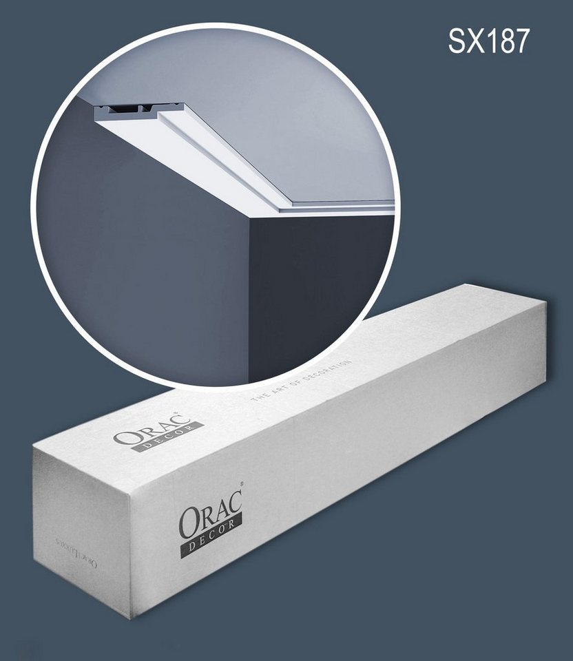 Orac Decor Sockelleiste SX187-box, L: 6800 cm, H: 7.5 cm, 1 Karton Leisten-SET, 34-St. von Orac Decor