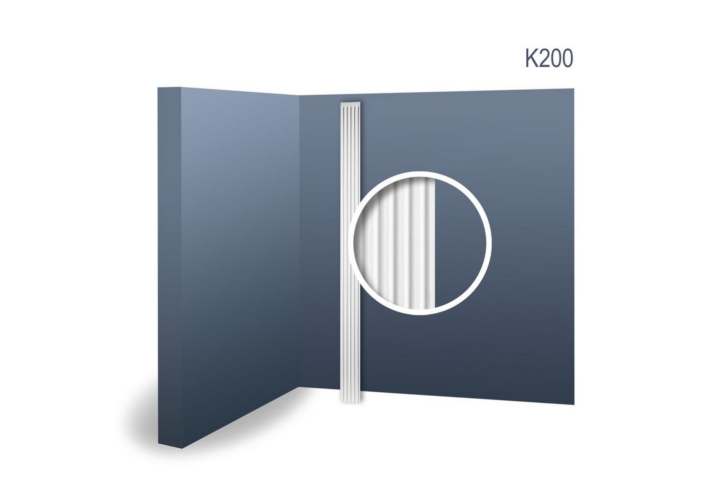 Orac Decor Wanddekoobjekt K200 (Pilaster Schaft, 1 St., Pilaster, Zierelement, Wanddekor, Schmuckelement), weiß, vorgrundiert, Stil: Zeitlos / Klassisch von Orac Decor