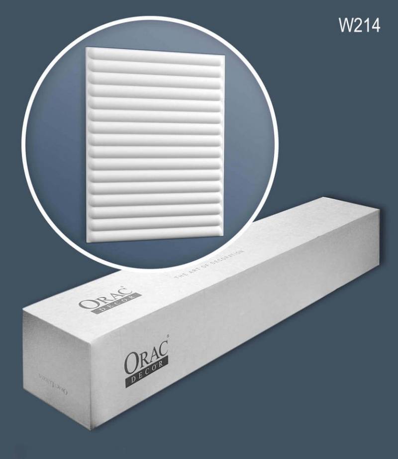 Orac Decor Wandpaneel W214-box HILL BEAD XL 3D Wandpaneele 1 Karton SET mit 5 Paneelen 10 m, BxL: 400x1000 cm, 0 qm, weiß von Orac Decor