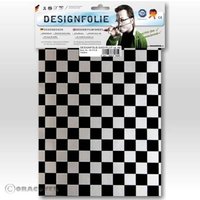 Oracover 95-091-071-B Designfolie Easyplot Fun 4 (L x B) 300mm x 208mm Silber-Schwarz von Oracover