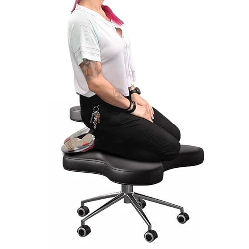 Oracra Kniestuhl Mobiler Yoga -Knienstuhl Zum Sitzen, Armlose Orthopädische Korrekturstühle für Zappelnde Sitter, Verstellbare Computer -Knien -Stuhlstühle von Oracra