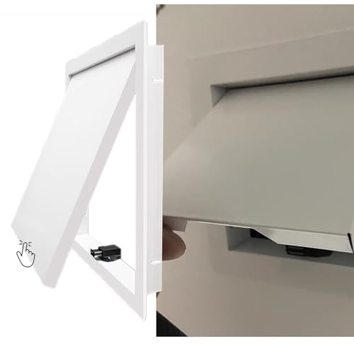 Oracra Revisionsklappe Weiße Revisionsklappe mit klick-Öffnung, Wand- Und Decken-Revisionsklappe, Metall-Serviceschachtkasten, Revisionstür(10x20inch/250x500mm) von Oracra