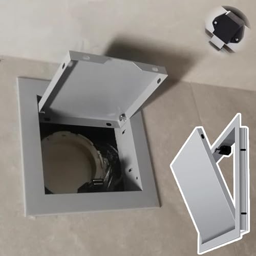 Revisionsklappe Graue, Einfache Wandzugangstür Magnetisch Revisionsdeckel mit Klickfunktion Zählerkasten-Türpaneel für Kriechkeller(20x20cm/7.8x7.8in) von Oracra
