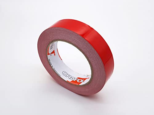 Orafol - Oracal 651 25 mm x 25 m (Laufmeter) Rot Glänzend Autofolie Möbelfolie - Selbstklebend, Autofolie/Möbelfolie/Küchenfolie (25mm x 25m, Rot) von Orafol