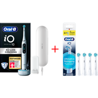 Oral-B Elektrische Zahnbürste "iO 10" 5 Stk. Aufsteckbürsten Magnet-Technologie, iOsense, 7 Putzmodi, Farbdisplay & Lade-Reiseetui von Oral-B