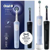 Oral-B Vitality Pro D103 Duo 4210201446514 Elektrische Zahnbürste Rotierend/Pulsierend Weiß, Blau, von Oral-B