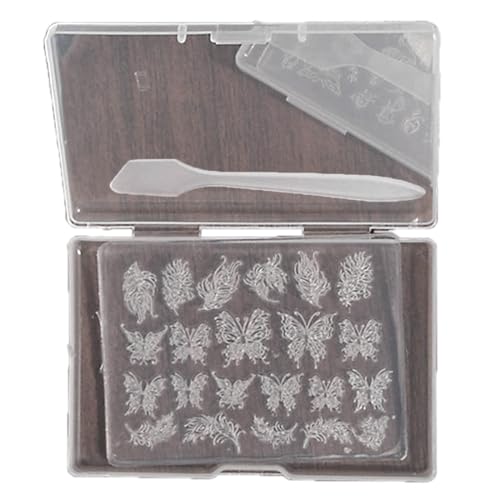 OralGos Dünne Silikon-Nagelkunst-Form, transparent, Stempelplatte, Nägel, Schablonen, Maniküre, Werkzeug für Maniküristen von OralGos
