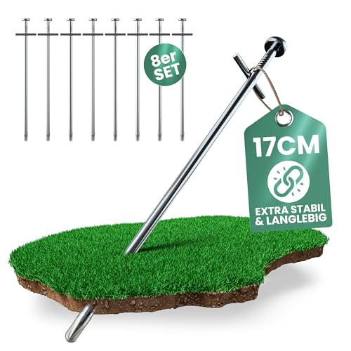 Oramics T-Zeltheringe 17 cm Metall – Extra stabile & rostfreie Heringe in T-Form für Zelte, Pavillons, Planen & Sonnensegel – witterungsbeständig & langlebig – 8 Set Oramics T-Zeltheringe 17 cm Metall – Extra stabile & rostfreie Heringe in T-Form für Zelte, Pavillons, Planen & Sonnensegel – witterungsbeständig & langlebig – 8 Set von Oramics