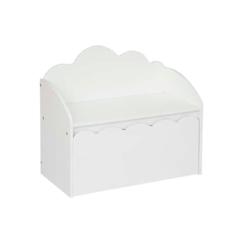 Orange85 Spielzeugkiste - Aufbewahrungsbox mit Sofa - Weiß - Holz - Lagerbank - Kinderbank - Wolke von Orange85