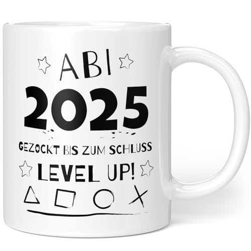 Abi 2025 Geschenk - Abitur 2025 Tasse - Abiturgeschenk - Abitur bestanden 2025 - Abschlussgeschenk (Abi - Level Up) von Orange9