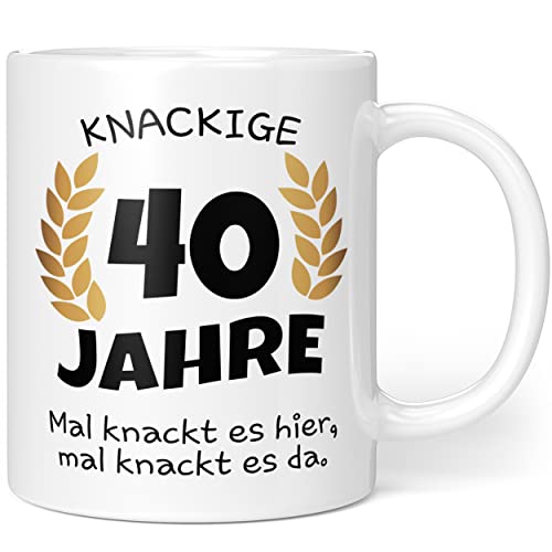 Knackige 40 Jahre Geburtstag | Geschenk zum 40. Geburtstag | Tasse mit lustigem Spruch Geschenkideen (Zum 40. Geburtstag) von Orange9