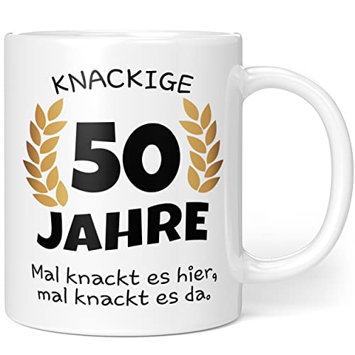 Knackige 50 Jahre Geburtstag | Geschenk zum 50. Geburtstag | Tasse mit lustigem Spruch Geschenkideen (Zum 50. Geburtstag) von Orange9