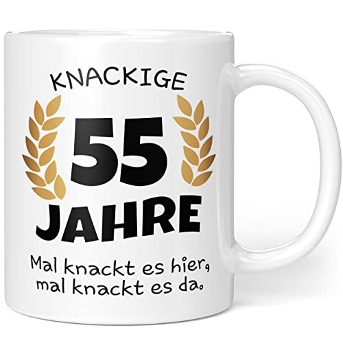 Knackige 55 Jahre Geburtstag | Geschenk zum 55. Geburtstag | Tasse mit lustigem Spruch Geschenkideen (Zum 55. Geburtstag) von Orange9
