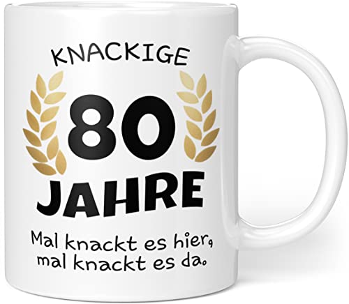 Knackige 80 Jahre Geburtstag | Geschenk zum 80. Geburtstag | Tasse mit lustigem Spruch Geschenkideen (Zum 80. Geburtstag) von Orange9