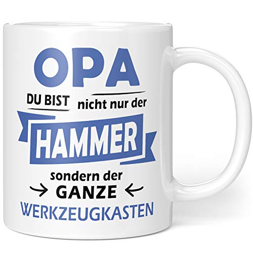 Opa Tasse mit Spruch Opa Du Bist Nicht nur der Hammer Geschenk für Opa zum Geburtstag Weihnachten von Orange9