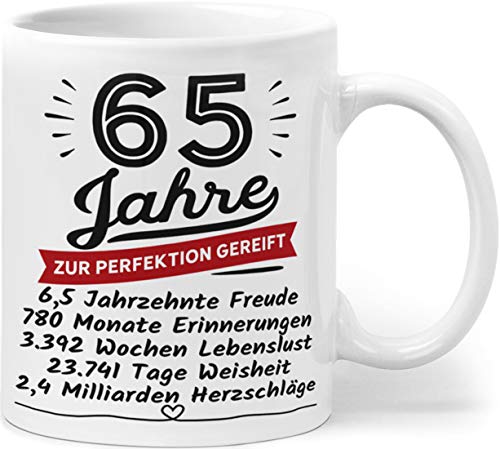 Geschenk Geburtstag 65 Tasse - 65 Jahre Zur Perfektion Gereift - Jubiläum, Jahrestag, Geburtstagsgeschenk Männer Frauen 65 von Orange9