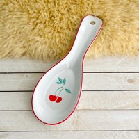 Vintage Beeren Jubiläum Löffel Ablage/Kirsch Keramik Halter Retro Küche Dekor von OrangeBlossomVntg