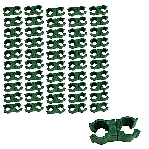 OrangeClub 50 Stück Stabverbinder Plant Clips Zum Verbinden einzelner Pflanzstäbe Multifunktionsclip Für die Erstellung individueller Stützgitter (Ø 16mm) von OrangeClub
