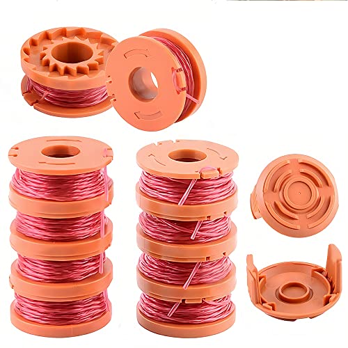 OrangeClub Rasentrimmer Spule Schnur Kappe 10 Stück Rasentrimmer Schnur mit 2 Stück Spulenabdeckung für WORX Rasentrimmer WA0010 WG154 WG163 WG180 Teile. OrangeClub Rasentrimmer Spule Schnur Kappe 10 Stück Rasentrimmer Schnur mit 2 Stück Spulenabdeckung für WORX Rasentrimmer WA0010 WG154 WG163 WG180 Teile. von OrangeClub