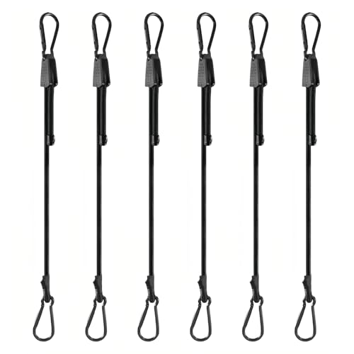OrangeClub spanngummis mit Haken karabiner gummispanner Expander,6 Set 100cm spanngurt schwarz Befestigung sonnensegel gepäckspanner sonnensegel Auto spannseile Gummiband Seil für sonnensegel von OrangeClub