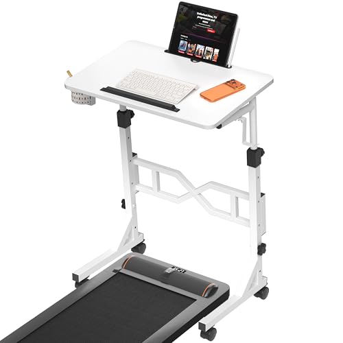 Oransail Kleiner Stehpult mit Rollen, höhenverstellbar, Laufband-Schreibtisch für Laptop, tragbarer Stehtisch für Gehunterlage, rollbarer Nachttisch von Oransail