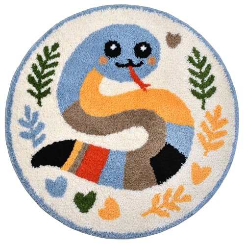 Oranvi Niedlicher Schlangen-Teppich, 76 x 76 cm von Oranvi