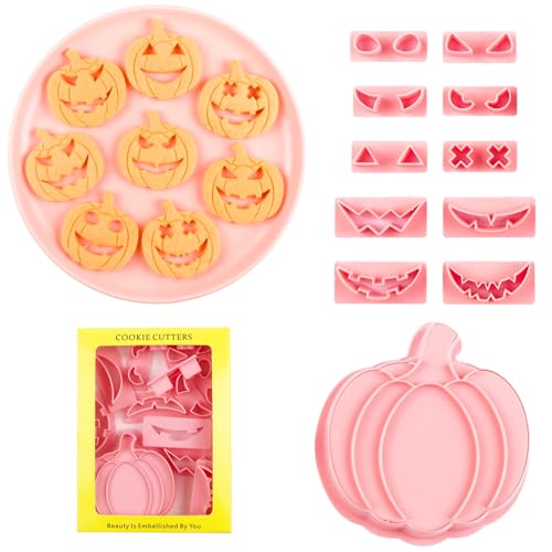 Orapink Ausstecherform Halloween-13 Stücke Halloween-Ausstecher und Stempel,Halloween-Ausstecher-Set aus Kunststoff. von Orapink