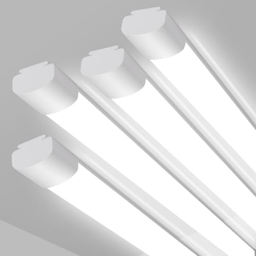 Oraymin 4 Stück Feuchtraumleuchte Led 36W, Led Röhre 120CM, Kellerlampe 4000LM IP65 Wasserfest, Werkstattlampe 4000K Neutralweiß, Deckenleuchte Geeignet für Garage Balkon Arbeitsbereich von Oraymin