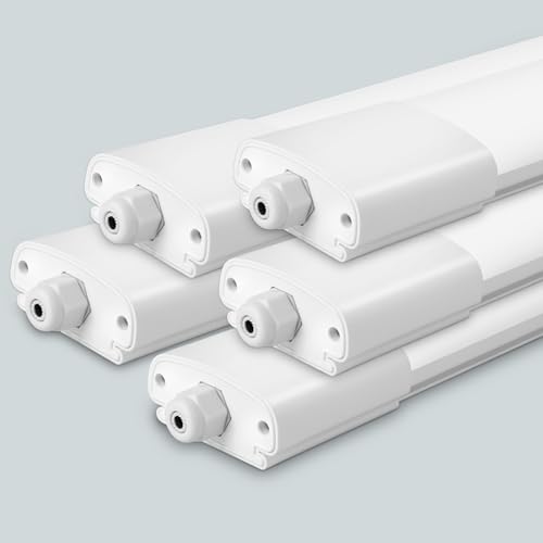 Oraymin 5er LED Deckenlampe 60CM, 20W 2200LM Deckenleuchte 4000K, IP65 LED Lampen Deckenlampen, Ceiling Light als Lampe Schlafzimmer, Deckenlampe Badezimmer, Werkstattlampe mit 3.2CM Bauhöhe von Oraymin