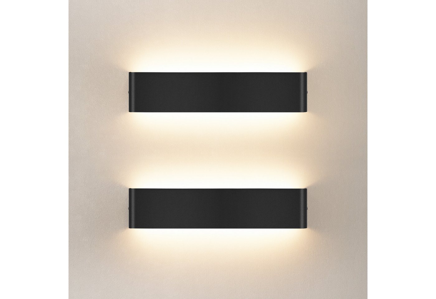 Oraymin Außen-Wandleuchte Innen Außen Wasserdicht Up and Down Wandlampe 2 Stück 12W 30cm, 3000K, LED fest integriert, Warmweiß, 3000K, Wandleuchte Innen Außen Wasserdicht Up and Down Wandlampe 12W 30cm Oraymin Außen-Wandleuchte Innen Außen Wasserdicht Up and Down Wandlampe 2 Stück 12W 30cm, 3000K, LED fest integriert, Warmweiß, 3000K, Wandleuchte Innen Außen Wasserdicht Up and Down Wandlampe 12W 30cm von Oraymin