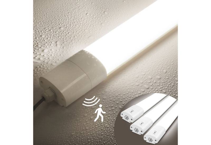 Oraymin Deckenleuchte Feuchtraumleuchte mit Bewegungsmelder 36W kellerlampe 4000K IP65, LED fest integriert, Neutralweiß, Neutralweiß, 4000K, LED Feuchtraumleuchte 120CM von Oraymin