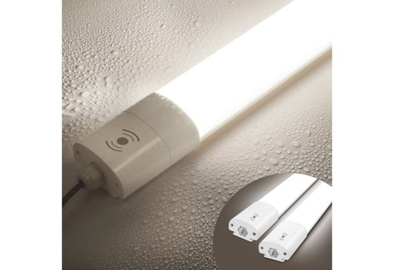 Oraymin Deckenleuchte LED Feuchtraumleuchte 120cm Werkstatt IP65 4000K 2 Stück, 4000K, LED fest integriert, Neutralweiß, LED Feuchtraumleuchte mit Bewegungsmelder IP65 4000K 3950LM 36W 120 cm von Oraymin
