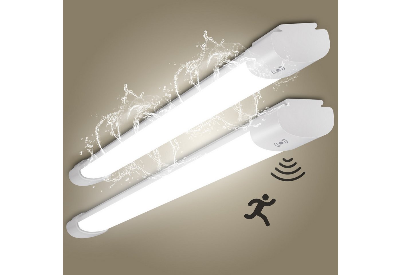Oraymin Deckenleuchte LED Feuchtraumleuchte mit Bewegungsmelder 2PCS 36W Keller 120cm, Neutralweiß, LED fest integriert, Neutralweiß, LED Feuchtraumleuchte mit Bewegungsmelder 36W 120cm IP65 4000K 2PCS Oraymin Deckenleuchte LED Feuchtraumleuchte mit Bewegungsmelder 2PCS 36W Keller 120cm, Neutralweiß, LED fest integriert, Neutralweiß, LED Feuchtraumleuchte mit Bewegungsmelder 36W 120cm IP65 4000K 2PCS von Oraymin