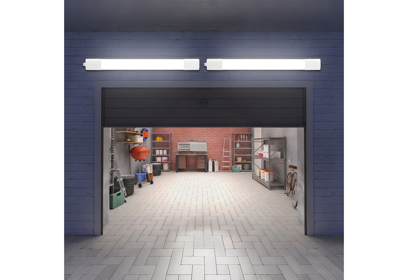 Oraymin LED Deckenleuchte IP65 Wasserdicht 2 Stück 20W 2200LM, Bis zu 10 Stück Koppelbar, 4000K, LED fest integriert, Neutralweiß, LED Deckenleuchte IP65 Wasserdicht 20W, Bis zu 10 Stück Koppelbar von Oraymin