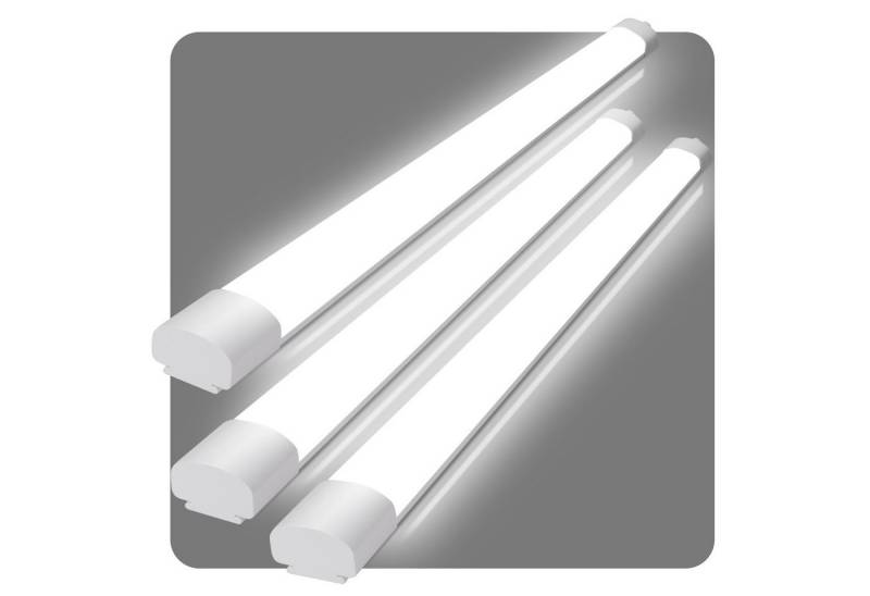 Oraymin LED Deckenleuchte LED Feuchtraumleuchte Wannenleuchte Werkstatt Röhre Garage 36W 3PCS, 36W, LED fest integriert, Neutralweiß, für Lagerhallen, Flure, Büros, 3960lm, 36W, 4000K, IP65 von Oraymin