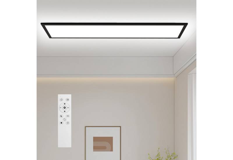 Oraymin LED Deckenleuchte Ultraflach Panel Dimmbar CCT Fernbedienung 100cm 30W, 3300LM, LED fest integriert, 3000K~6500K, LED Deckenleuchte 30W Fernbedienung 110LM/W Dimmbar und Farbtemperatur von Oraymin