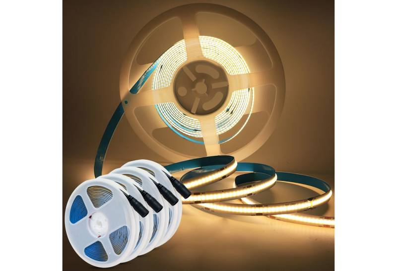 Oraymin LED Lichtleiste Flexibles LED-Licht 2M DIY DC24V für Whonzimmer 4PCS, LED fest integriert, Warmweiß, für Schlafzimmer, Wohnzimmer, Flur, Gleichmäßigeres Licht, 90LM/W von Oraymin