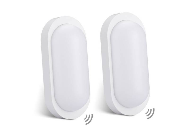 Oraymin LED Wandleuchte LED Kellerlampe mit Bewegungsmelder Innen, 12W IP65 LED Wandlampe, LED fest integriert, 4000K Neutralweiß, LED Deckenlampe mit Bewegungsmelder von Oraymin