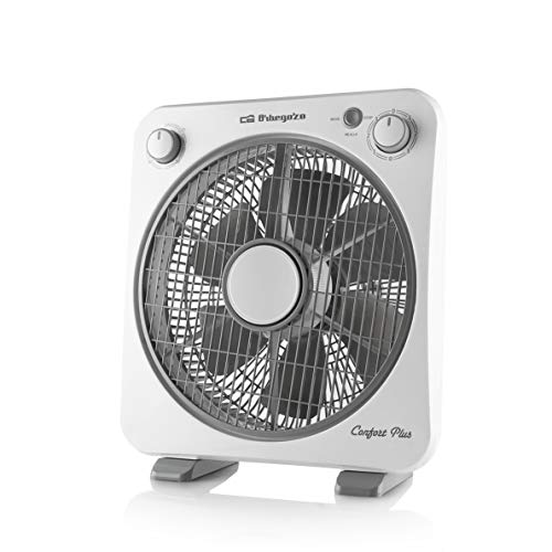 Orbegozo BF 0138 - Standventilator mit 6 Blättern, Schutzgitter, drehbar in beide Richtungen, 3 Geschwindigkeiten, Drehzerstäuber, Timer von 60 Minuten, 40 W Leistung von Orbegozo