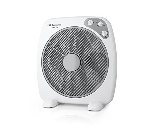 Orbegozo BF 0140 - Ventilator Box Fan mit 3 Geschwindigkeiten, Drehfunktion, Timer, Blattgröße von 40 cm, 60 W, Schwarz von Orbegozo