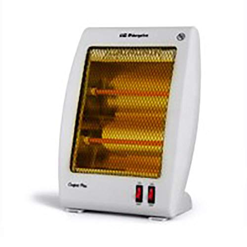 Orbegozo BP 5000 Quarz-Heizstrahler mit 2 Leistungsstufen (400 W und 800 W), zwei Quarzheizstäben und Design in Weiß von Orbegozo