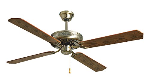 Orbegozo CF05132M Deckenventilator ohne Licht, 60 W Leistung, 4 Wendeflügel, Durchmesser 132 cm und 3 Geschwindigkeitsstufen, Kunststoff, Holz von Orbegozo