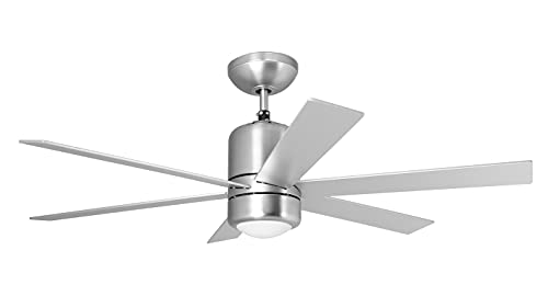 Orbegozo CP 50120 - Deckenventilator mit Licht und Fernbedienung, 6 Blätter, 120 cm Durchmesser, Leistung von 65 W, 3 Stufen, Chromfarbe von Orbegozo